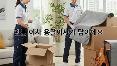 원룸 이사? 용달이사가 답이에요!